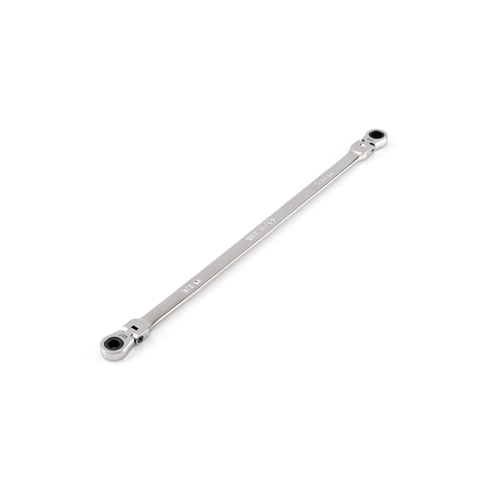 TEKTON 1/4 x 5/16 Inch Long Flex Head 12-Point Ratcheting Box End Wrench | WRB36306